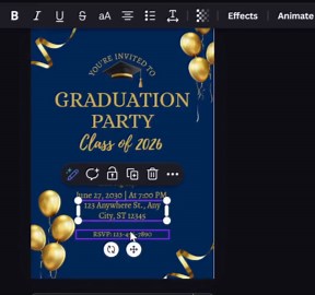 Graduation Party Invitation Template, Class of 2026, Editable Canva Invite (digital Download) - Etsy