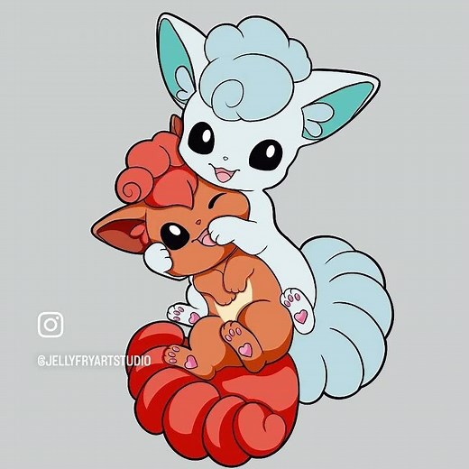 Vulpix & Alolan Vulpix #pokemon #speedpaint #procreate