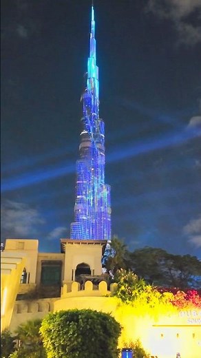RARE BURJ KHALIFA 2026 BLUE LASER SHOW IN THE RAIN! 🌧️💙 | 4K 60FPS | NATURAL SOUND (NO TALKING)