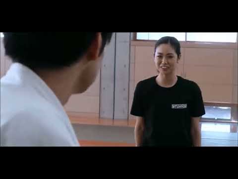 Woman vs Man Judo Fight Scene