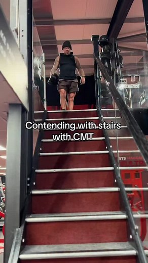 Every step is a reminder. What most people do without thinking — I have to think about every single time. Walking downstairs might look simple, but with CMT, balance, strength, and control are a daily battle. But here’s the truth: It’s not about how easy something is — it’s about how hard you’re willing to fight to keep doing it. I don’t take movement for granted. I earn it. #CMT #CharcotMarieTooth #DisabilityAwareness #KeepMoving #AdaptAndOvercome #Motivation #JohnNixonCoaching #StrengthThrough