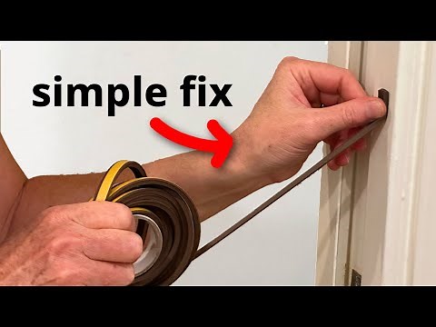 How to weatherstrip a hinge door with tape