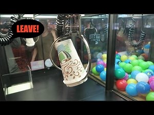 KICKED OUT OF ARCADE FOR CLEANING OUT AN ENTIRE CLAW MACHINE!