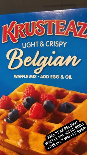 3.6K views · 21 reactions | HACK ALERT! Ready to make the best waffles you’ll ever eat? Follow the directions on the back of our Belgian Waffle Mix, but try this tip to use club soda instead of water! Total game changer. : justjherrae (IG) | Krusteaz | Facebook