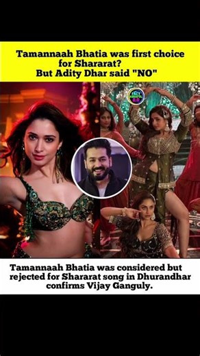 Tamannaah Bhatia Rejected for Shararat Song in Dhurandhar | Aditya Dhar Decision | #shorts