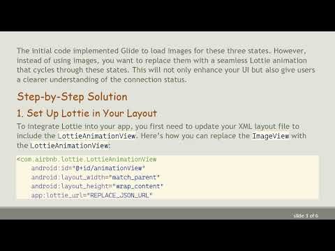 How to Replace Android Image Drawable (Glide) with a Lottie Animation