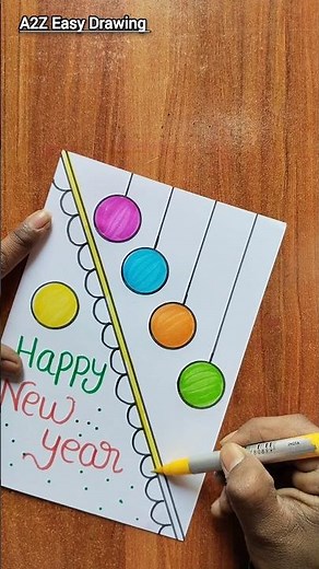Diy Happy New Year Greeting Card / New Year Card Making 2026 #shorts #newyearcard