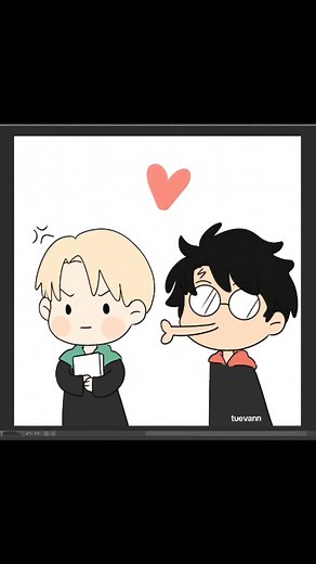 Drarry Fanart: Cute Animation of Draco and Harry