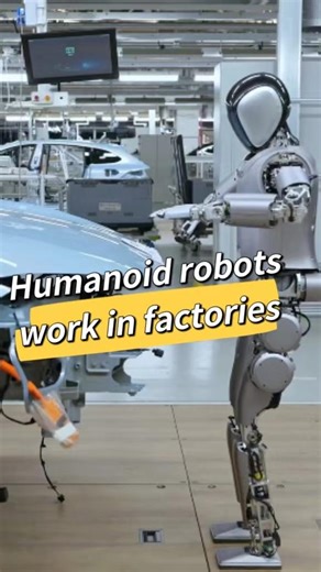 219K views · 294 reactions | Check out these cutting-edge humanoid robots developed by a company in China's Guangdong. From attaching car badges to quality inspection, they're changing the game in manufacturing! #TechInnovation #Robotics #HumanoidRobot #China #Guangdong #factory #manufacturing | China Xinhua News | Facebook