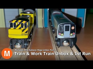 Munipals MTA R160 M Train & Work Train Mega Unbox and 1st Run (Part 2) + Scared Q Train Trailer!