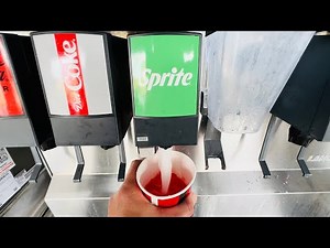Mixing Drinks at Soda Fountain Machine | Sprite, Fanta, Coke, Lemonade, Costco, Honolulu, Hawaii USA