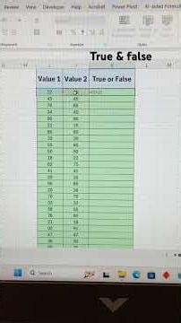 Excel Tutorial: TRUE or FALSE |