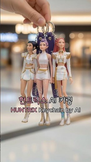 HUNTRIX Keychain v3 by AI. 케데헌 헌트릭스 AI 키링 #kpopdemonhunters