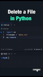 How to DELETE a file with python #python #pythoncodeguru