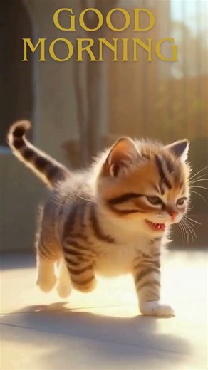Kitten Says Good Morning