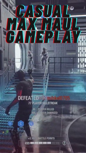 Casual MAX MAUL Gameplay #battlefront2 #battlefront #bf2 #swb2 #darthmaul #darthvader