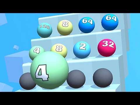 Ball Ladder 2048 ! All Levels Gameplay (1617-1640) android, ios