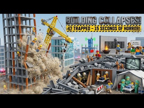 LEGO High-Rise COLLAPSES! 🏗️💥 Building Pancakes - 47 Trapped! 😱