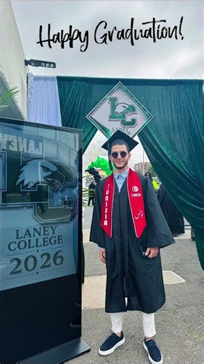 Proud International Graduate from Tunisia 🇹🇳 | Laney College Graduation 2026