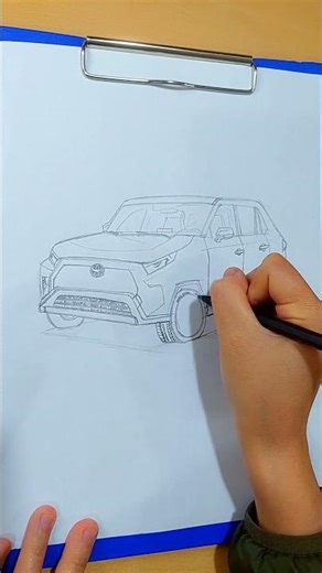 How to Draw a Toyota RAV4 SUV | 3/4 View Sketch