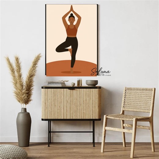 Minimalist Yoga Tree Pose Print, Modern Fitness Art (digital Download) - Etsy Australia