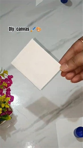 DIY Canvas at Home Without Canvas Sheet 😍 | Homemade Canvas Board Easy Trick #shorts