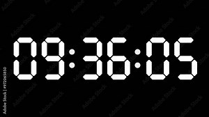 09:36 - 60 Second Full-Screen Countdown Timer with 7-Segment Display | 9:36 AM (Nine O'Clock Thirty-Six Minutes) | Nine O'Clock, Thirty-Six Minutes