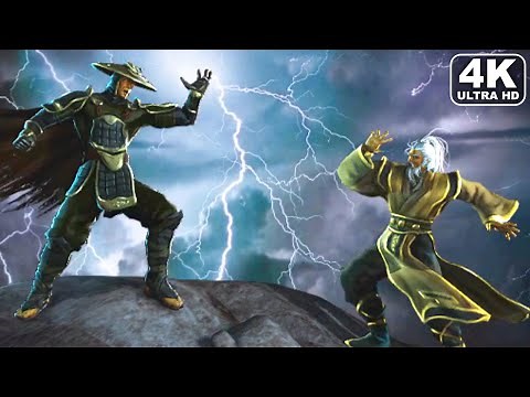 Raiden Becomes Evil Dark Raiden 4 Different Times Scene 4K ULTRA HD - MORTAL KOMBAT