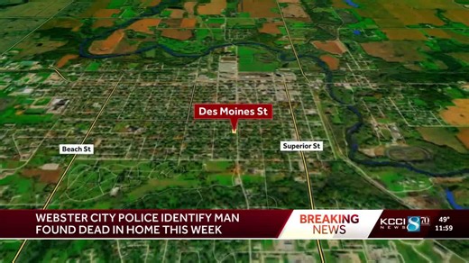 Authorities identify Webster City man found dead inside home