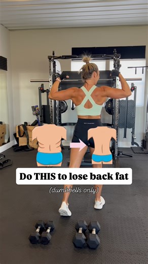 Do THIS to lose back fat #fitness #backworkout
