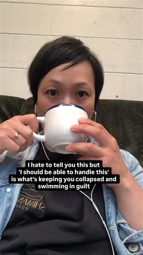 Mariko | Trauma-Sensitive Yoga & Nervous System Support on Instagram: "This is the most popular phrase that plays on repeat in my brain - and I know you hear similar phrases too: “I should be able to handle this.” Then comes the comparison: “Other people (other mums, my colleagues…) can do this. So I should be able to, too.” And then? The punch line 🥊: “What is wrong with you?” “You’re weak.” “Why can’t you just handle it like everyone else?” See, this voice is so unhelpful. And it’s a lie. Wha