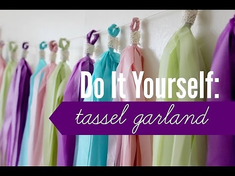 DIY | Tassel Garland (Plastic Tablecloth) | rachel republic