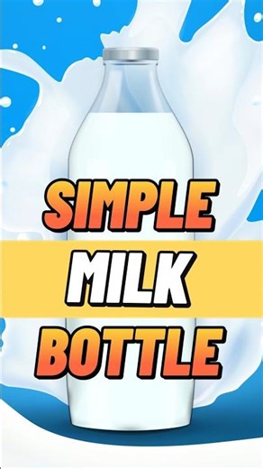 Simple vector milk bottle speeddraw #illustration #shorts #speeddrawing