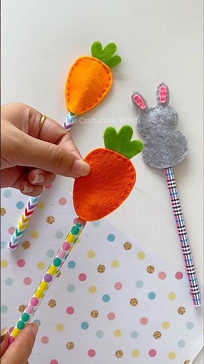 Easter gift idea🥕 pencil topper | Felt carrot | Felt craft | Easter crafts | Easter craft idea | diy