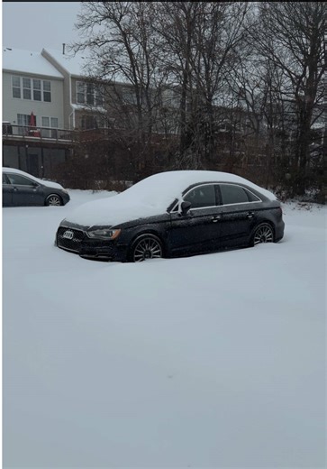 Snowstorm ain’t for the weak😭❄️ #dmv #snow #snowstorm #fyp #audi | born of cold and winter air