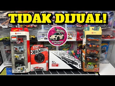 OFFICIAL HOTWHEELS ANNIVERSARY MERCHANDISE REVIEW FROM MATTEL INDONESIA! SUPER COOL LIMITED EDITION!