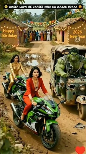 Aaj to hulk ka mjak Udaya sarpanch ki donon betiyon ne #hulk #ai #shortsfeed #viral