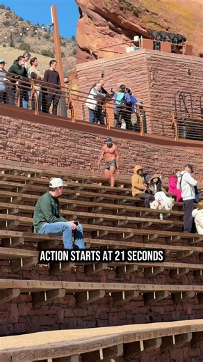 Things you see in Denver! What a legend. #fyp #foryoupage | red rocks workout guy