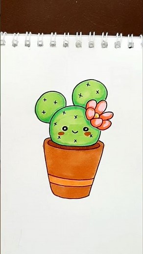 Free Printable Cute Cactus Coloring Page for Kids