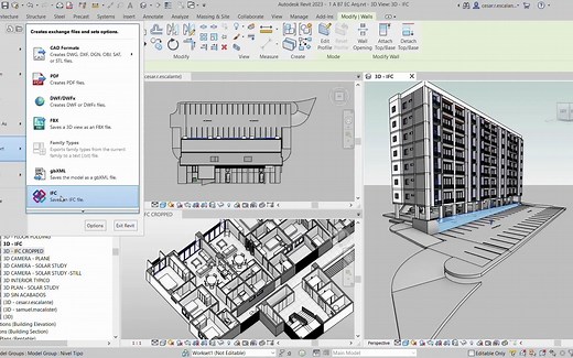 Revit 2023 IFC 参数和导出映射对话框