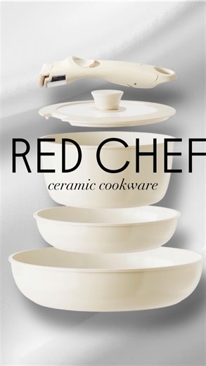 Sisterscollective on Instagram: "Red Chef has seriously upgraded my kitchen. The stackable design saves so much space, the detachable handle is a game-changer, and the natural ceramic coating is easy to clean and doesn’t scratch. Everything cooks evenly and turns out delicious. Totally worth it 💙 #ad #collab #RedChef #KitchenEssentials #HomeCooking #CeramicCookware #CookWithStyle #cookware #cookwaresets #cookwarelove"