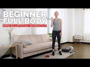 Beginner Under Desk Elliptical Workout w/ Dumbbells to Build Strength