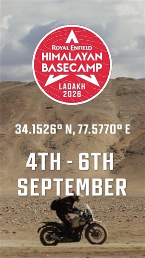 This is the calling! HIMALAYAN BASE CAMP📍Ladakh | 4–6 Sept #PowerDrift #RoyalEnfield