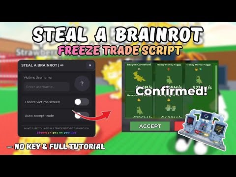 New Spawner Script For Steal A Brainrot 100% Working Freeze Trade Delta #tradescam #stealabrainrot