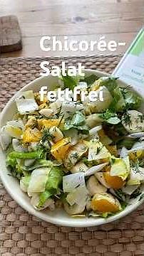 Chicorée-Rohkost-Salat fettfrei mit Orangen und Banane #rohkost #rohvegan #fettfrei #schleimfrei