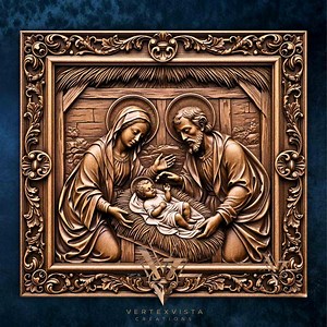 Holy Family Nativity STL – 3D CNC Relief With Ornate Frame – Sacred Christmas Scene Carving File for CNC Router - Etsy Canada