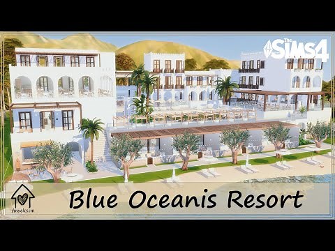 BLUE OCEANIS RESORT | Sims 4 | Stop Motion Build + CC list