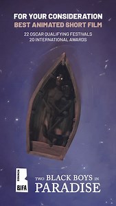 TWO BLACK BOYS IN PARADISE I Oscar-Qualifying Short Animation Based on the poem by @deanatta and narrated by @jordanfstephens. Produced by @one_6th and backed by the @britishfilminstitute short form animation fund, TBBIP tells the story of Edan and Dula; Two young Black men on a journey of love and self acceptance, for themselves and for each other. TBBIP is now streaming on @channel4 UK. Festivals and Awards: ✨Notable Selections: • HollyShorts Film Festival (USA) • Seattle International Film Fe