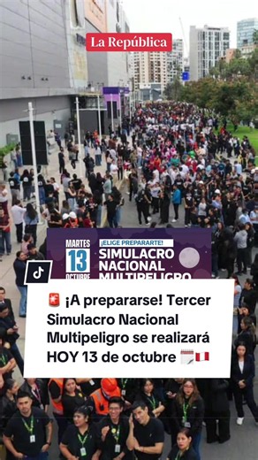 🚨🤔 El ejercicio nacional comenzará con señales que permitirán reconocer la emergencia simulada. En el caso de un escenario de sismo y peligros asociados, el inicio estará marcado por sonidos de bocinas, campanas, silbatos, sirenas del Sistema de Alerta de Sismos y Peligros (SASPE) u otros dispositivos similares. #simulacronacional #noticiasperu #noticias #noticiastiktok #indeci