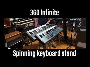 360INFINITE custom made Double Second Tier Tilted Spinning Rolling Keyboard Stand
